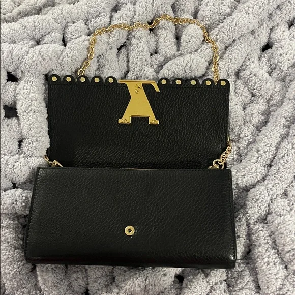 Louis Vuitton Black Leather Wallet
